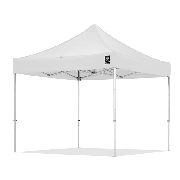 E-Z Up Freedom83 Shelter, 10' W x 10' L, TAA Compliant, Berry Amendment, Gray Aluminum Frame, White Top F83KCB10WH - main